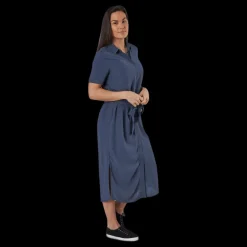Online Pieces Cecilie Ss Long Dress Blue Blå