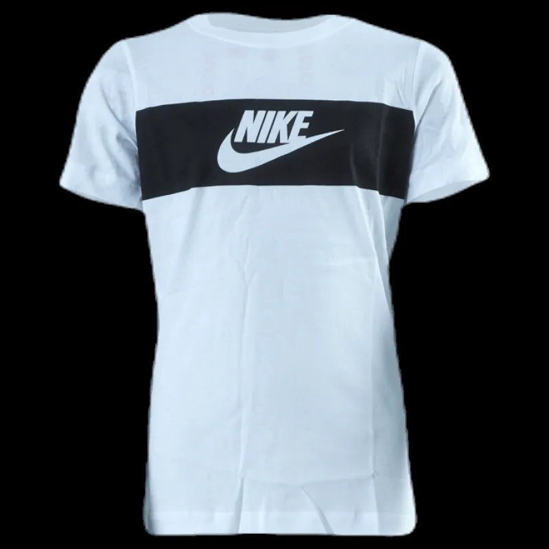 Nike Chest Panel Tee Junior White Vit Sale
