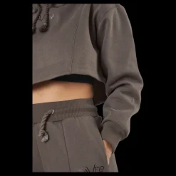 Hot Gavelo Chill Lounge Cropped Hoodie Taupe Brun