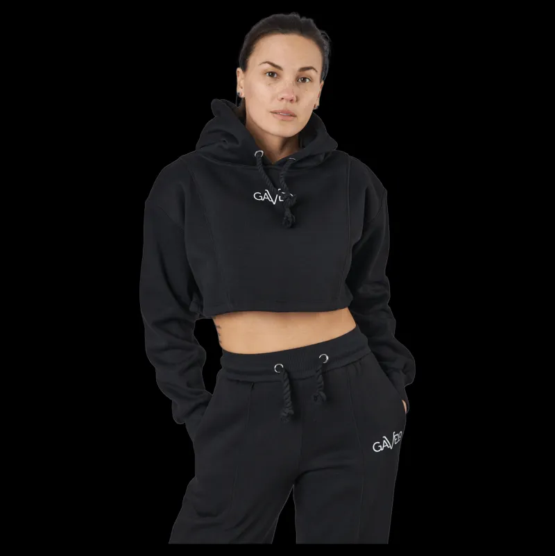 Gavelo Chill Lounge Cropped Hoodie Black Svart Best