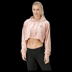 Outlet Better Bodies Chrystie crop hoodie Pink/Beige Rosa och Beige
