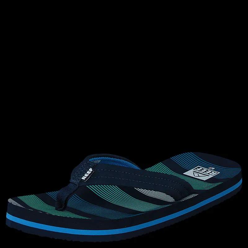 Reef Ci4148 Kids Ahi Deep Sea Stripes Turkos och Svart Clearance