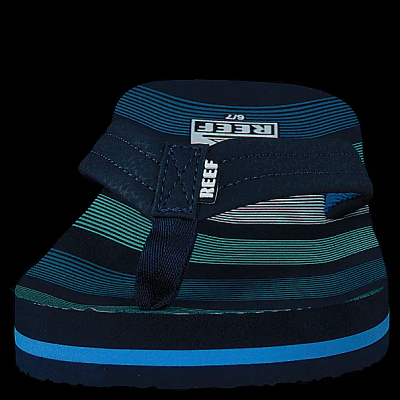 Reef Ci4148 Kids Ahi Deep Sea Stripes Turkos och Svart Clearance