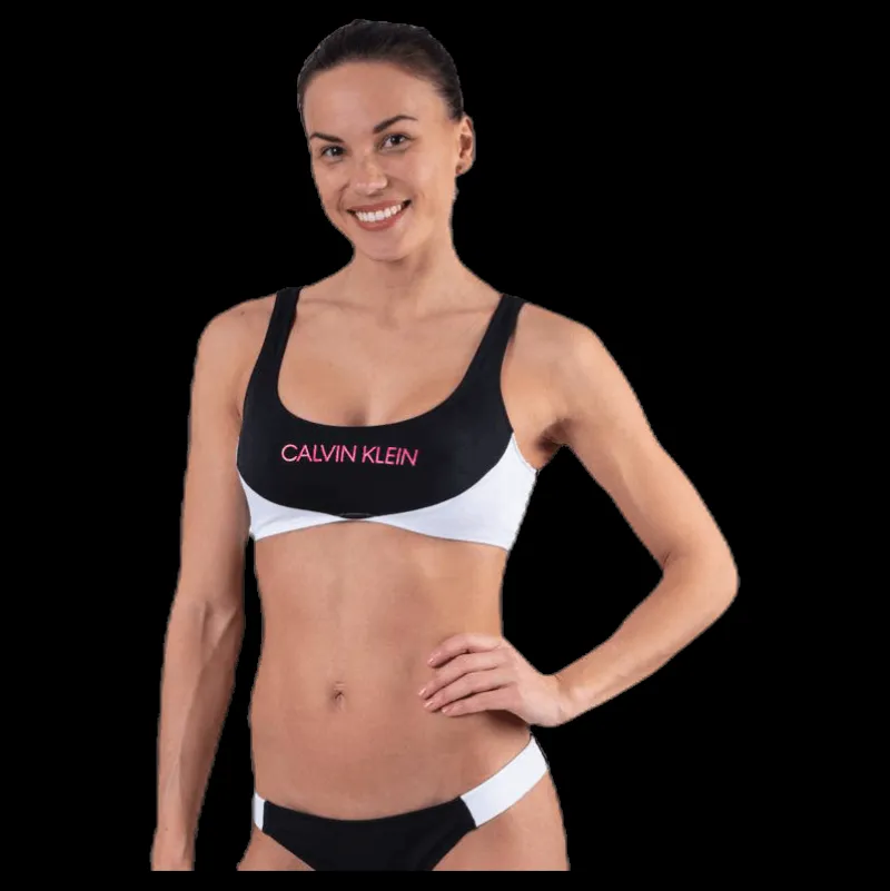 Calvin Klein Ck Blocking Bralette Black Svart Outlet