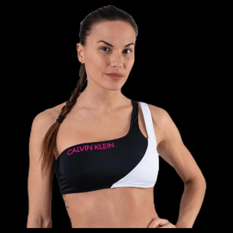 Calvin Klein Ck Blocking One Shoulder Bandeau Black Svart Sale
