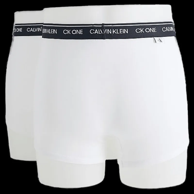 Calvin Klein Ck One Cotton Trunk 2-Pack White/Black Vit och Svart Sale