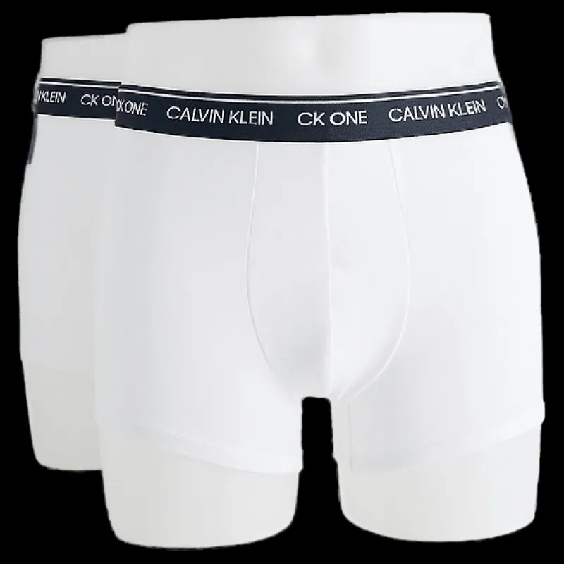 Calvin Klein Ck One Cotton Trunk 2-Pack White/Black Vit och Svart Sale