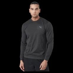 Outlet Puma Golf Cloudspun Crewneck Puma Black Heather Grå