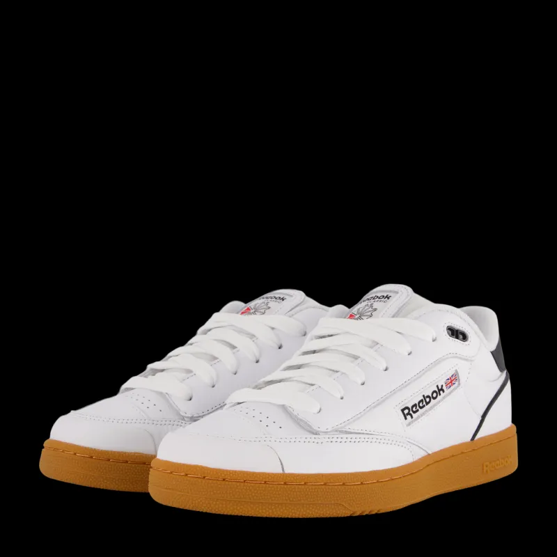 New Reebok Classic Club C Bulc Wht/blk/rbk Rub Gum3 Vit