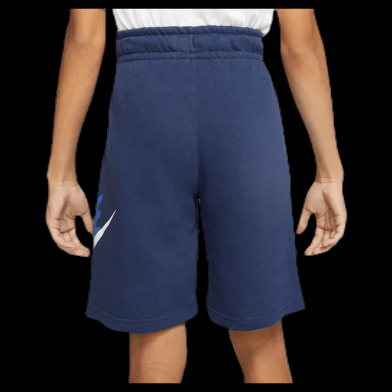 Hot Nike Club Fleece Shorts Junior Blue/White Blå