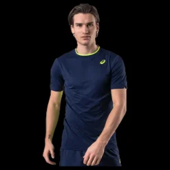 ASICS Club SS Tee Blue/Yellow Blå och Gul Clearance