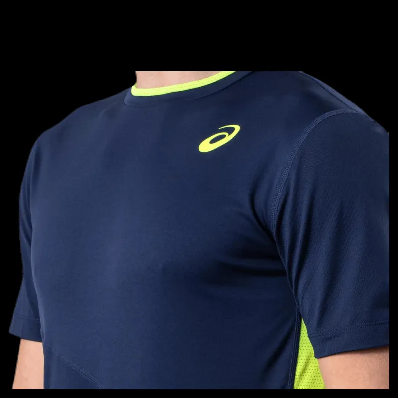 ASICS Club SS Tee Blue/Yellow Blå och Gul Clearance