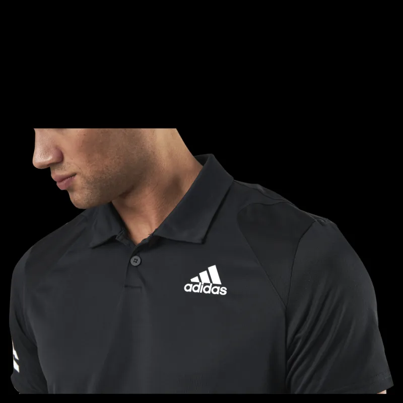 Clearance adidas Tennis Club 3-Stripe Polo Black Svart