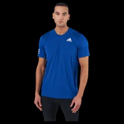 adidas Tennis Club 3-stripe Tee Blå Discount