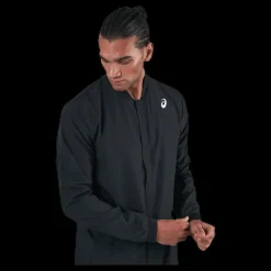 Best ASICS Club Woven Jacket Black Svart