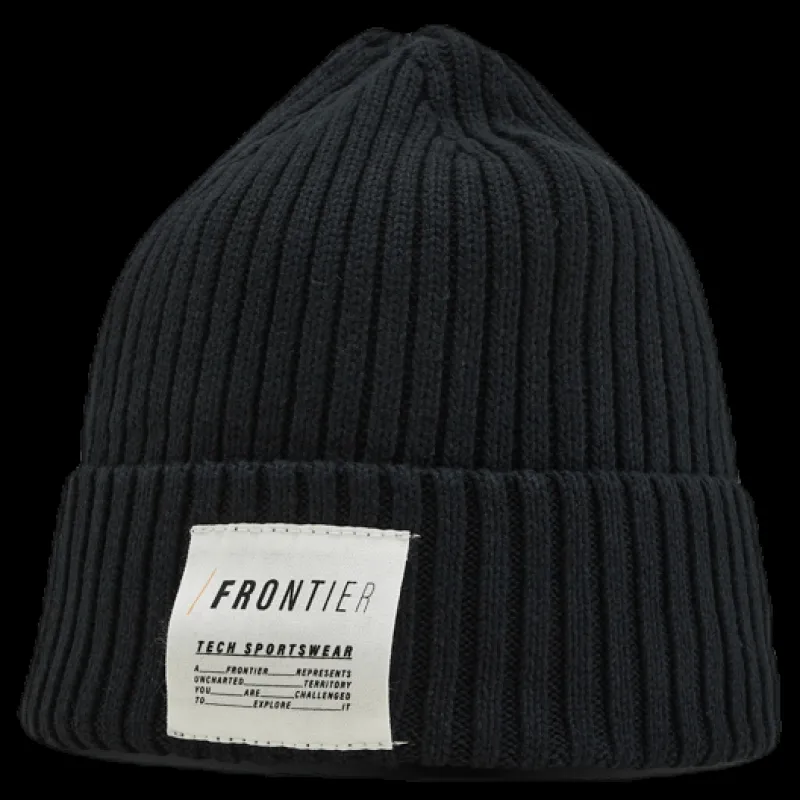 Sale FRONTIER Cod Beanie Black Svart