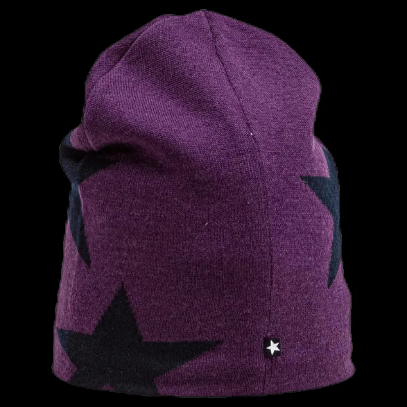 Molo Colder Star Beanie Purple/Black Lila och Svart New