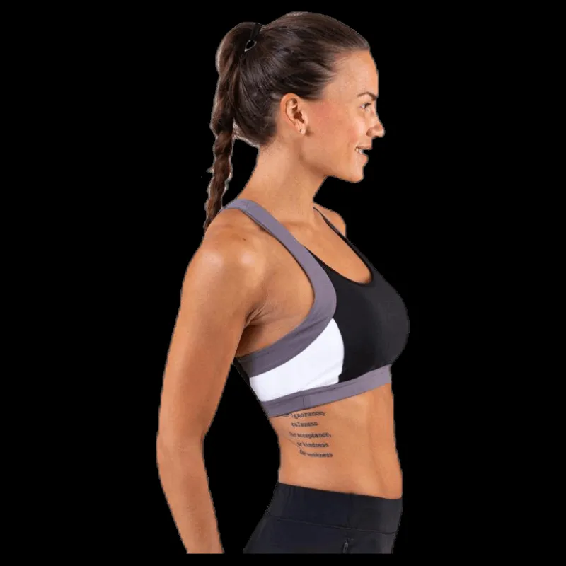 Outlet ASICS Color Block Bra 2 Black Svart