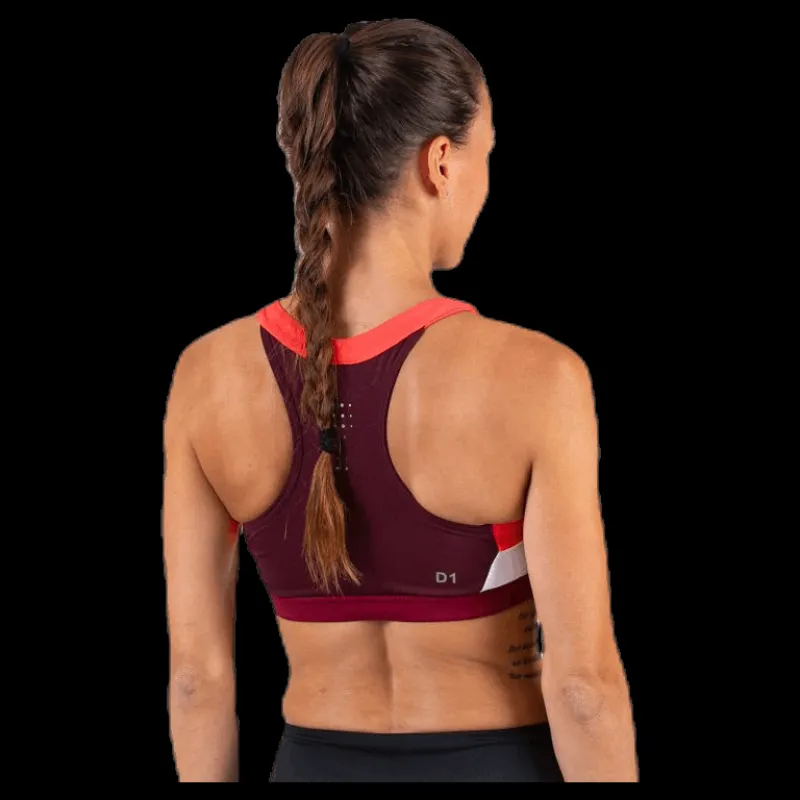Discount ASICS Color Block Bra 2 Pink/Red Rosa och Röd