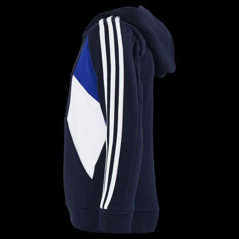 adidas Colorblock 3-Stripes Hoodie Legend Ink Blå New