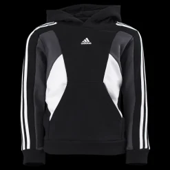 Discount adidas Colorblock 3-Stripes Hoodie Black Svart