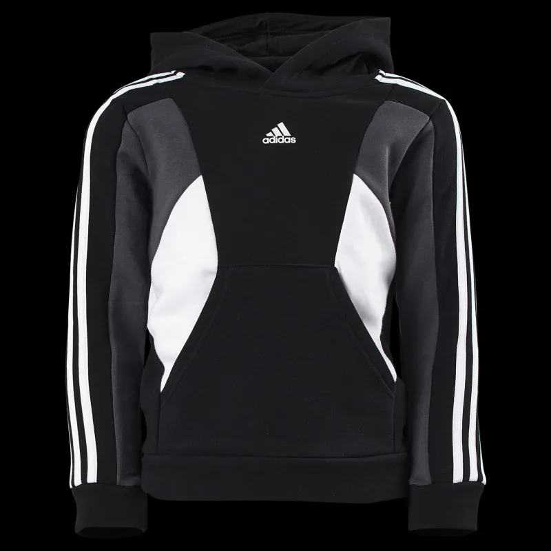 Discount adidas Colorblock 3-Stripes Hoodie Black Svart