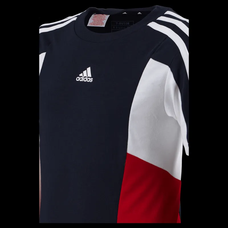 Clearance adidas Colorblock 3-Stripes Regular Fit T-Shirt Legend Ink Flerfärgad