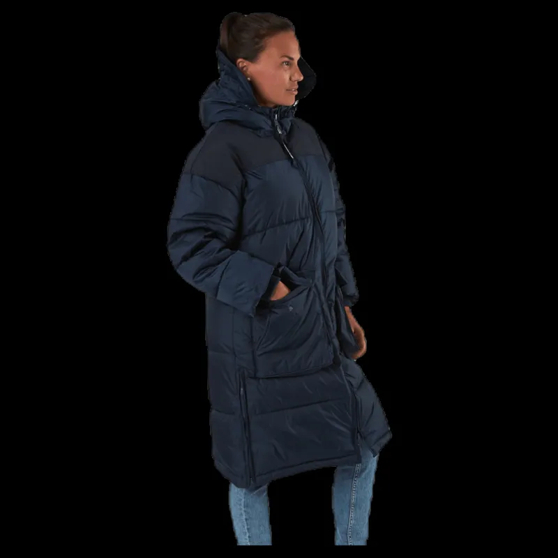 Svea Comfy Puffer Coat Blue Hot