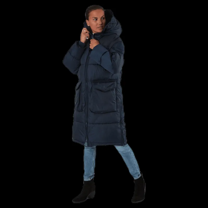 Svea Comfy Puffer Coat Blue Hot