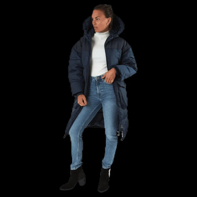 Svea Comfy Puffer Coat Blue Hot