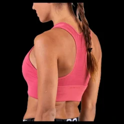 Stay in place Compression Sports Bra Pink Rosa Clearance