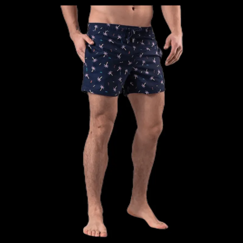 Happy Socks Confetti Palm Swim Shorts Blue Blå Outlet