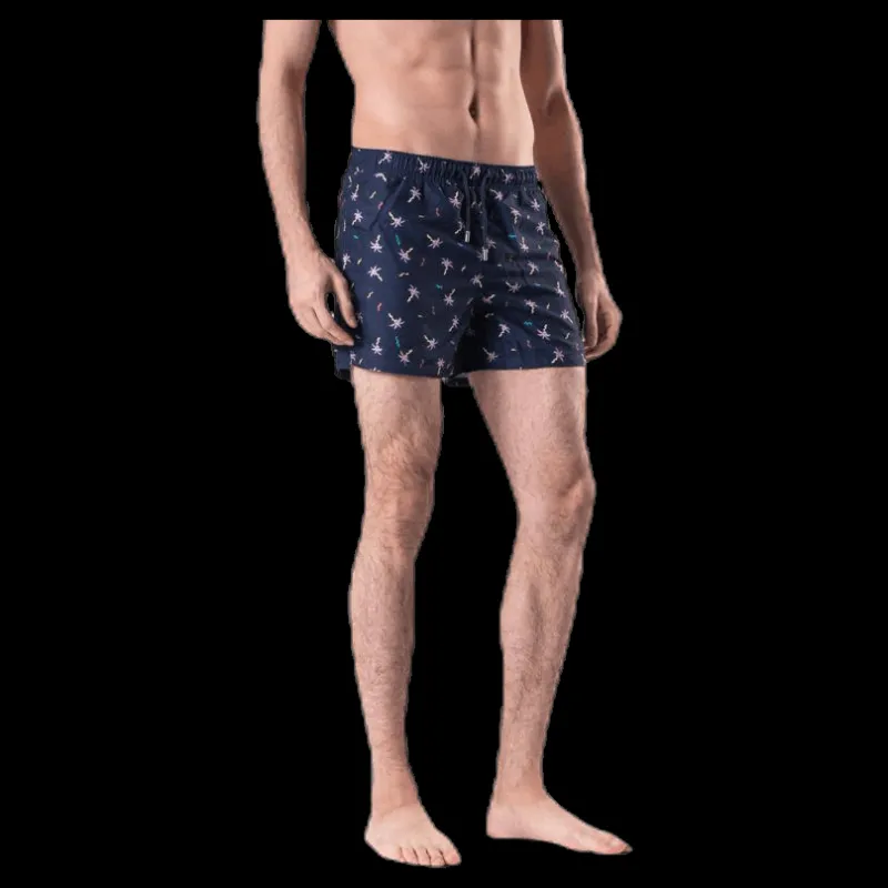 Happy Socks Confetti Palm Swim Shorts Blue Blå Outlet