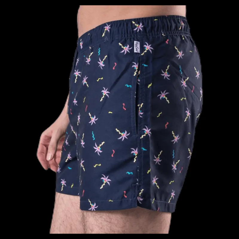 Happy Socks Confetti Palm Swim Shorts Blue Blå Outlet
