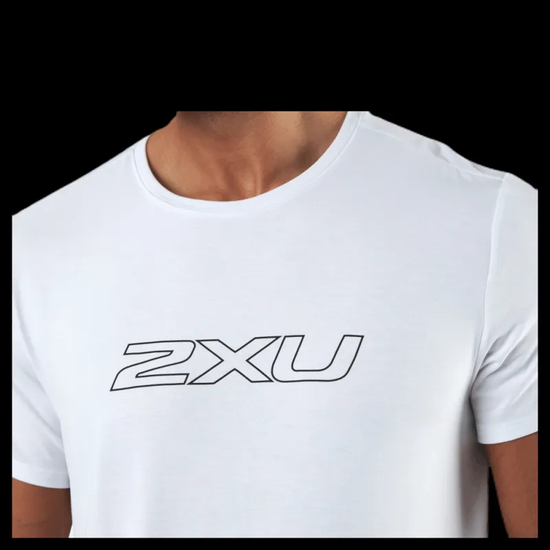 2XU Contender S/S Tee White/Black Vit och Svart Online