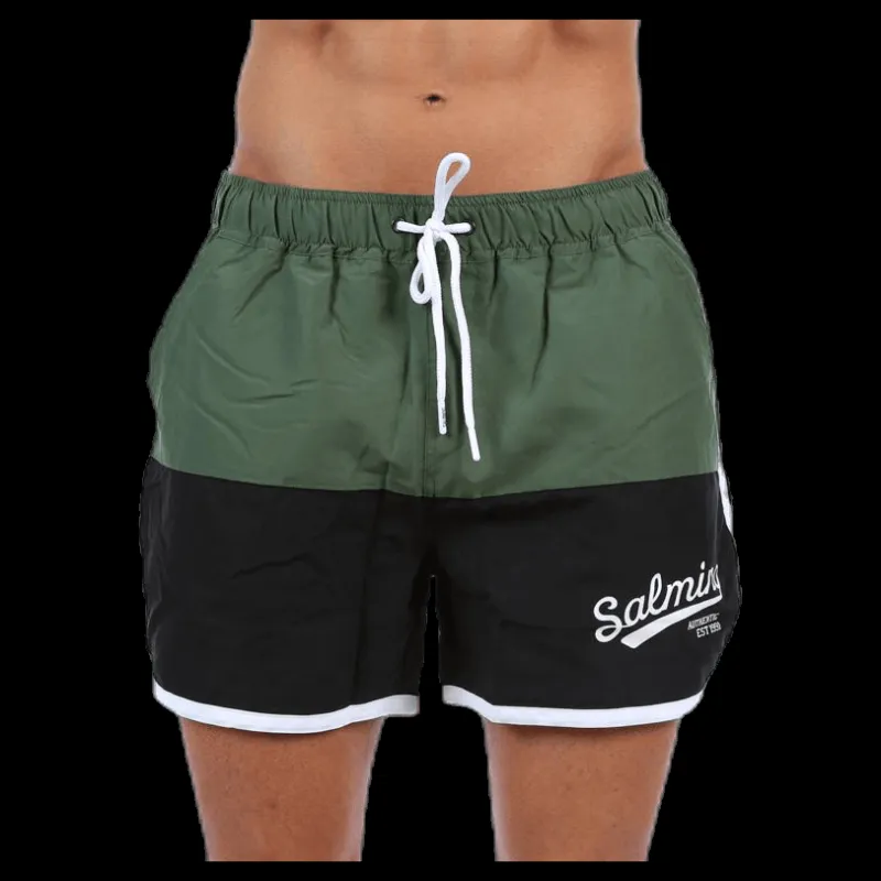 Discount Salming Cooper Original Swimshorts Green/Black Grön och Svart