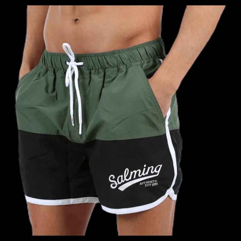 Discount Salming Cooper Original Swimshorts Green/Black Grön och Svart
