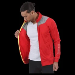 Best Kempa Core 2.0 Poly Jacket Grey/Red Grå och Röd