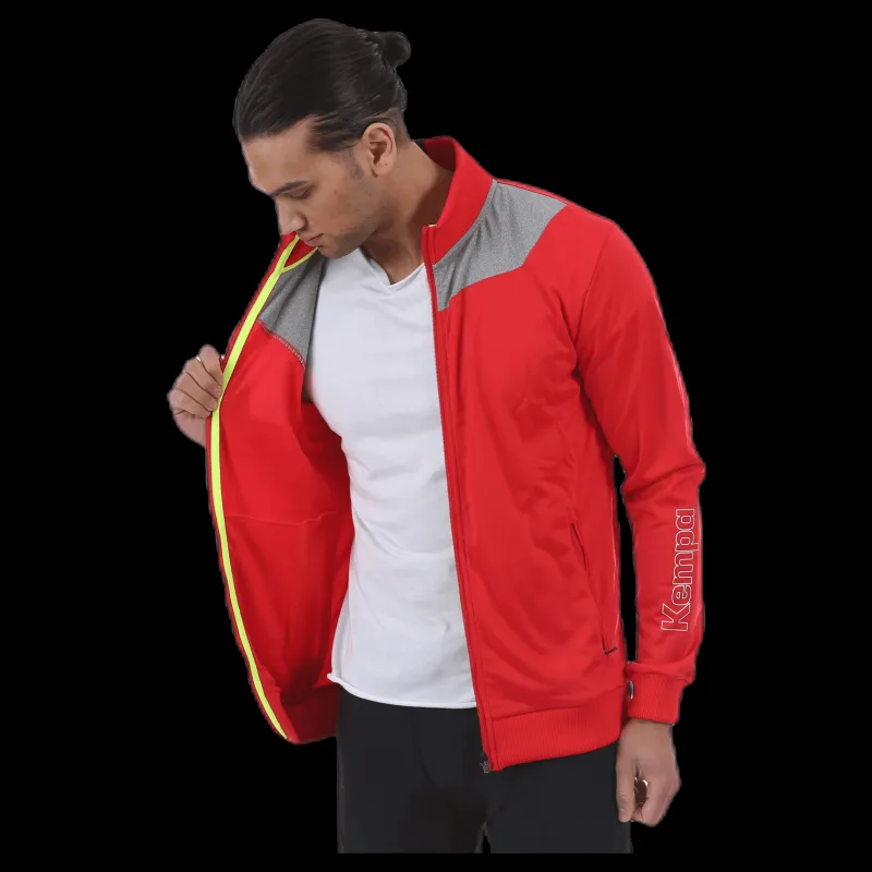 Best Kempa Core 2.0 Poly Jacket Grey/Red Grå och Röd