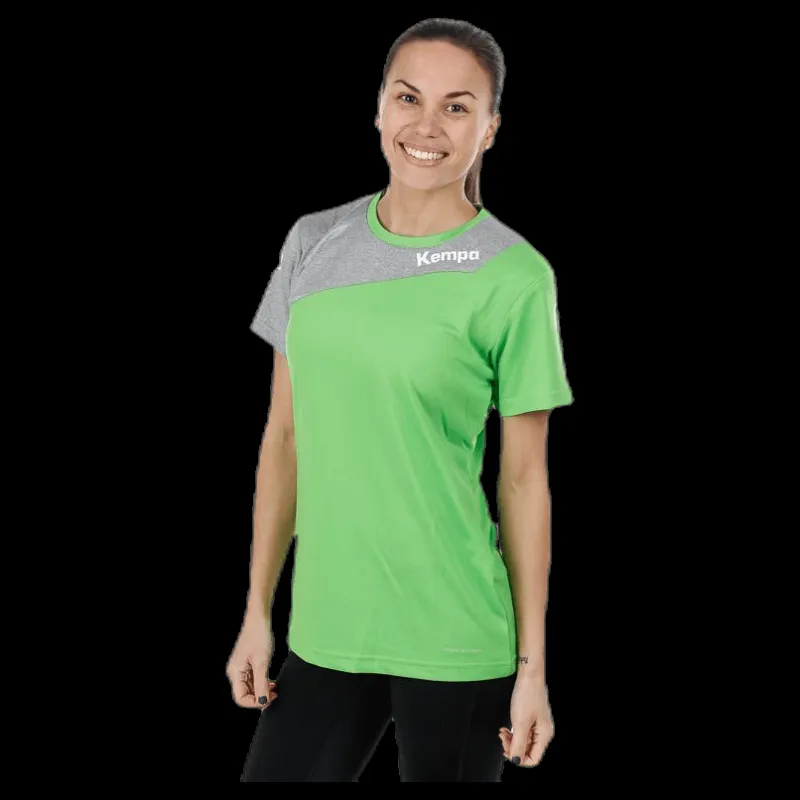 Hot Kempa Core 2.0 Shirt W Green/Grey Grön och Grå