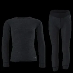 Craft Core Wool Merino Set Junior Black Svart