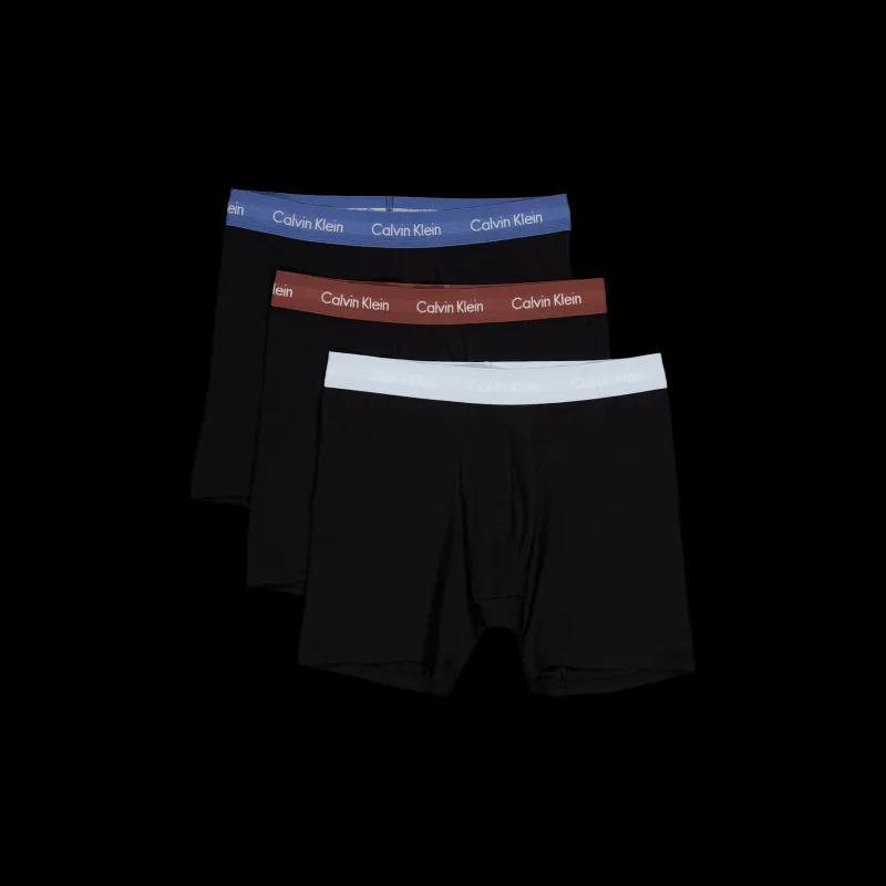 Calvin Klein Cotton Stretch Boxer Brief 3pk Black Svart Discount