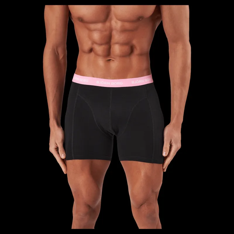 New Björn Borg Cotton Stretch Boxer 5p Multipack 3 Svart