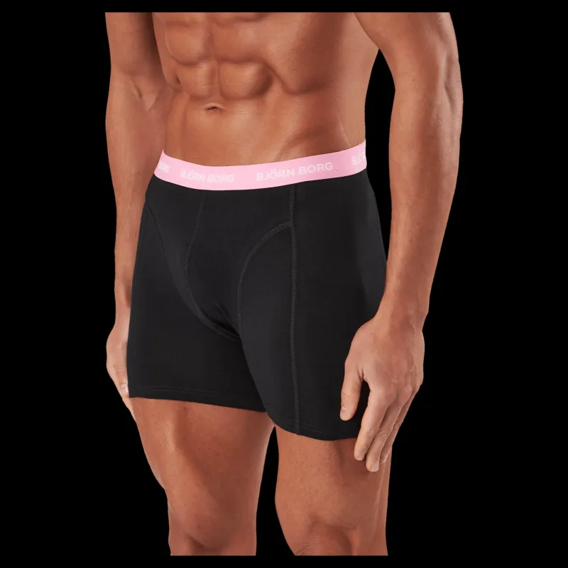 New Björn Borg Cotton Stretch Boxer 5p Multipack 3 Svart