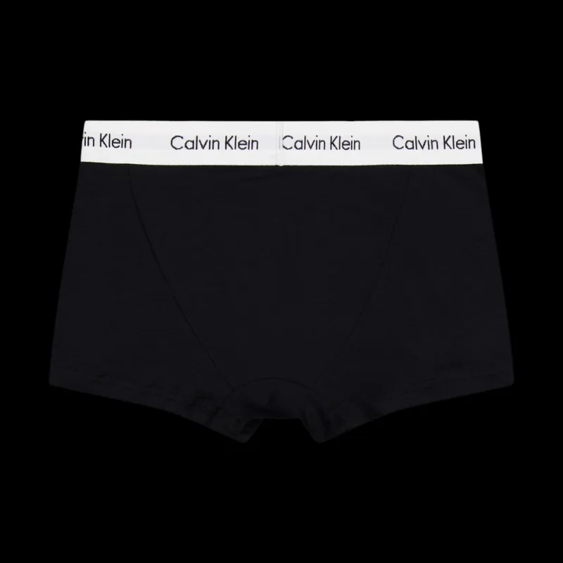 Sale Calvin Klein Cotton Stretch 3P Low Rise Trunk Black Svart