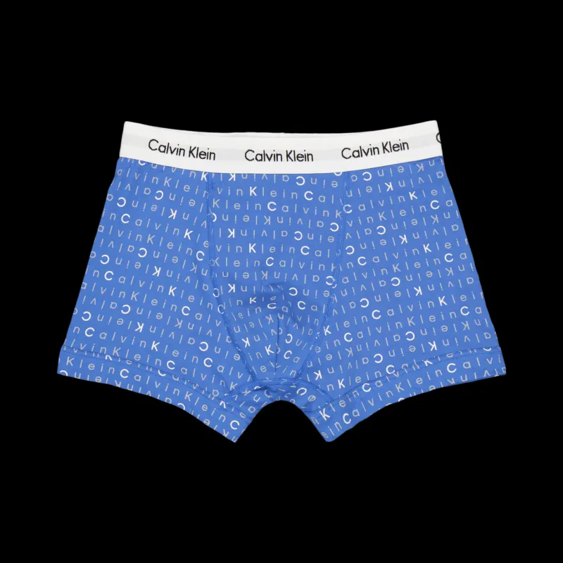 New Calvin Klein Cotton Stretch Trunk 3pk Multi Blå