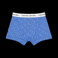 New Calvin Klein Cotton Stretch Trunk 3pk Multi Blå