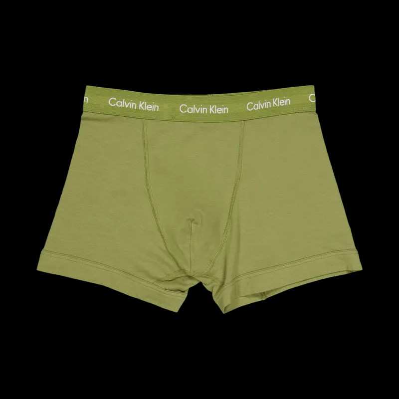 Calvin Klein Cotton Stretch Trunk 3pk Multi Grön Discount