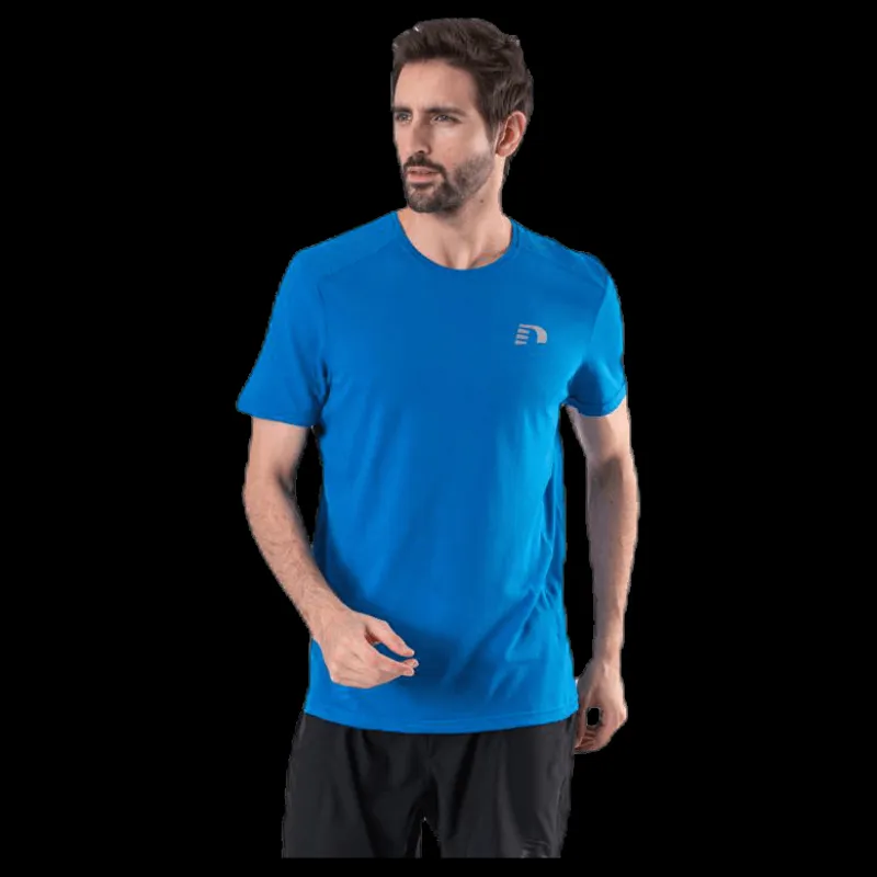 Newline Cotton/Poly Tee Blue Blå Best