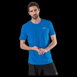 Newline Cotton/Poly Tee Blue Blå Best